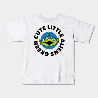 Green Cute Little Aliens (Light) Kids T-Shirt